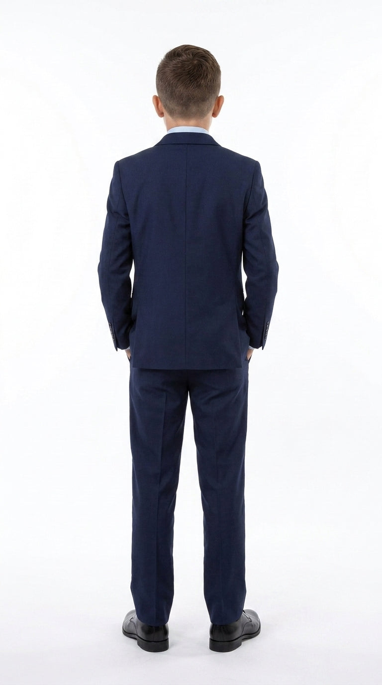 Boys’ Navy Blue 2-Piece Suit – Toddler and Kids Wedding, Church and Formal Suit