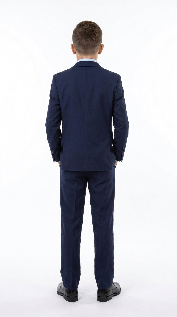 Boys’ Navy Blue 2-Piece Suit – Toddler and Kids Wedding, Church and Formal Suit
