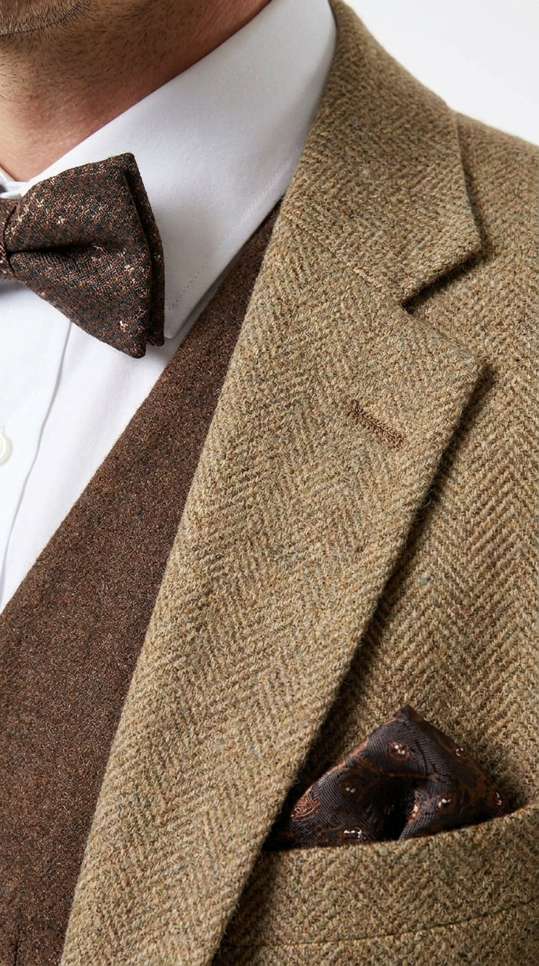 Men’s Great Gatsby 3-Piece Suit – Tobey Maguire Inspired 1920s Vintage Wedding Costume in Tan