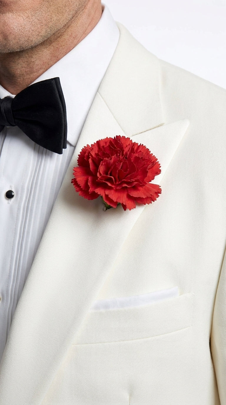 Men’s James Bond Inspired White Suit Costume, Classic Spy Formal Tuxedo Dinner Jacket Outfit