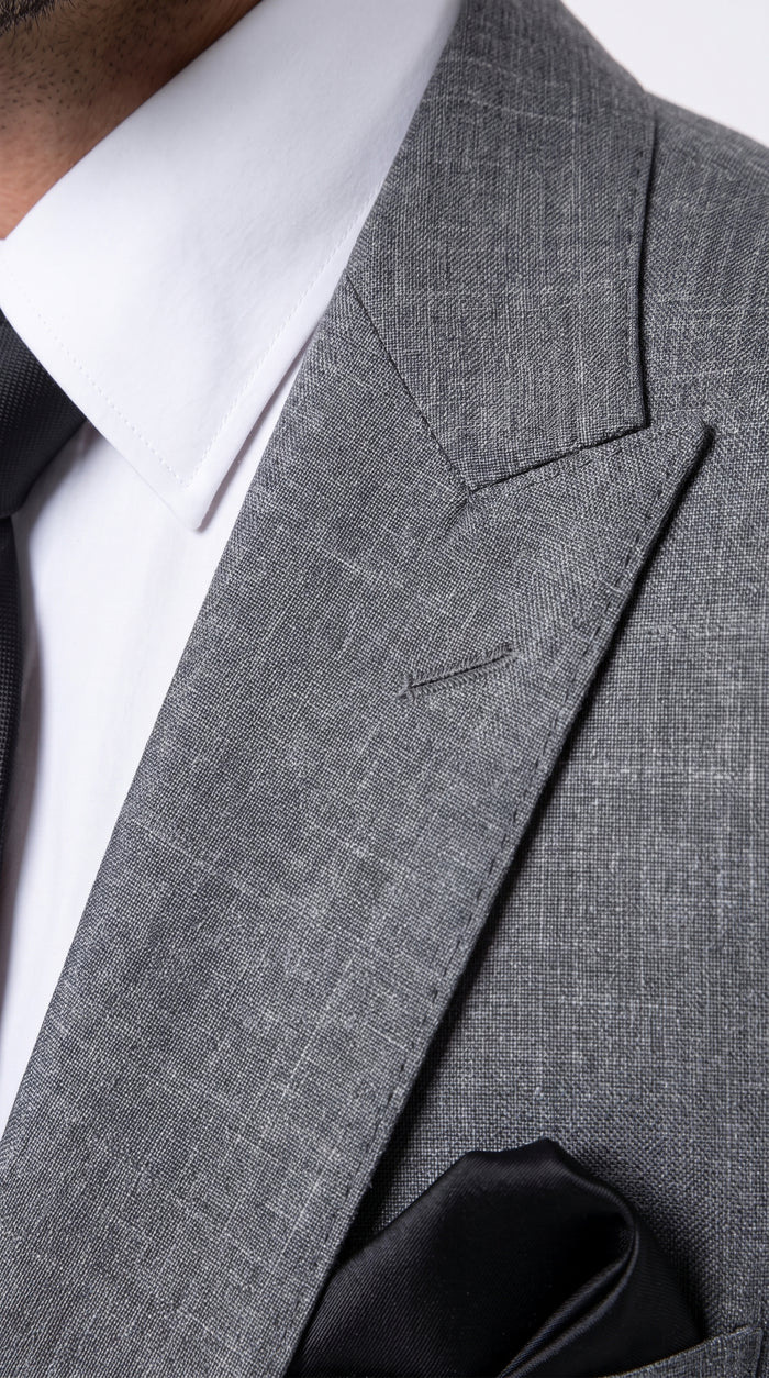 ROSSI MAN Max RM1784 Men’s Grey 3 Piece Suit, Formal Wedding Business Dress Suit