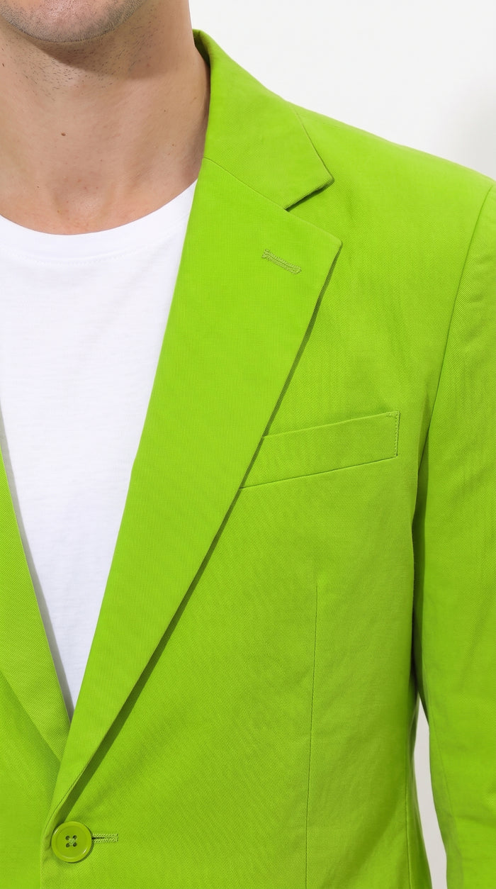 Men’s Apple Green Summer Sport Coat, Lime Green Classic Fit Blazer for Parties and Casual Events