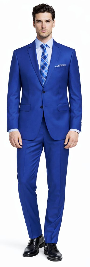 Tiglio 2-Button Slim or Modern Fit in 3-Blue Navy Fabrics