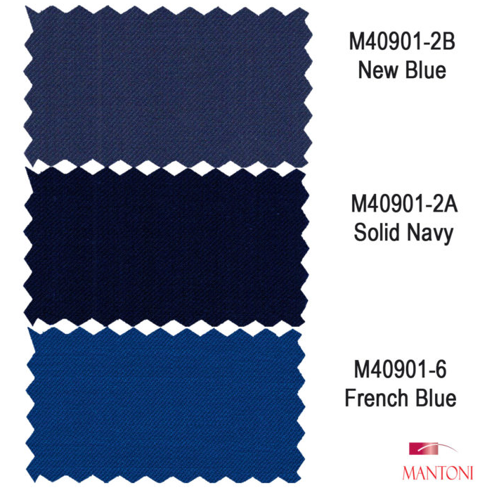 Tiglio 2-Button Slim or Modern Fit in 3-Blue Navy Fabrics