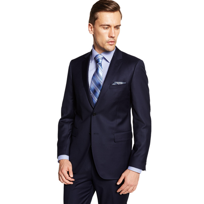 Tiglio 2-Button Slim or Modern Fit in 3-Blue Navy Fabrics
