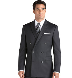 Tiglio Double-Breast Black, Grey, or Navy Wool Suit