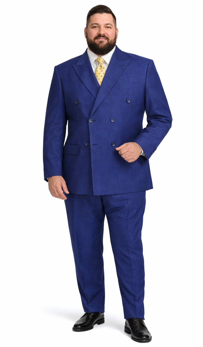 Tiglio Double-Breast Black, Grey, or Navy Wool Suit
