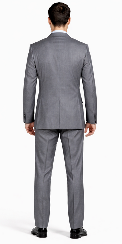 Mantoni Gray Two-button Super Wool Suit