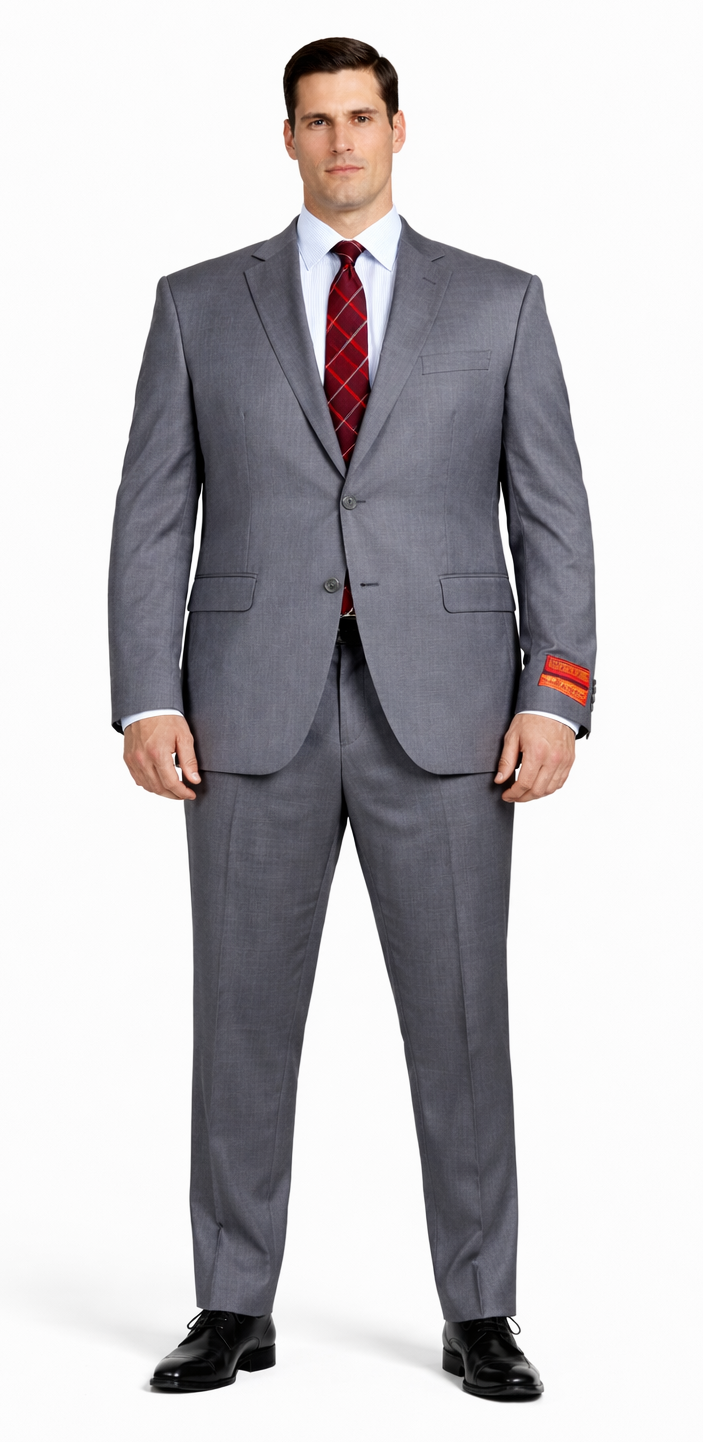 Mantoni Gray Two-button Super Wool Suit