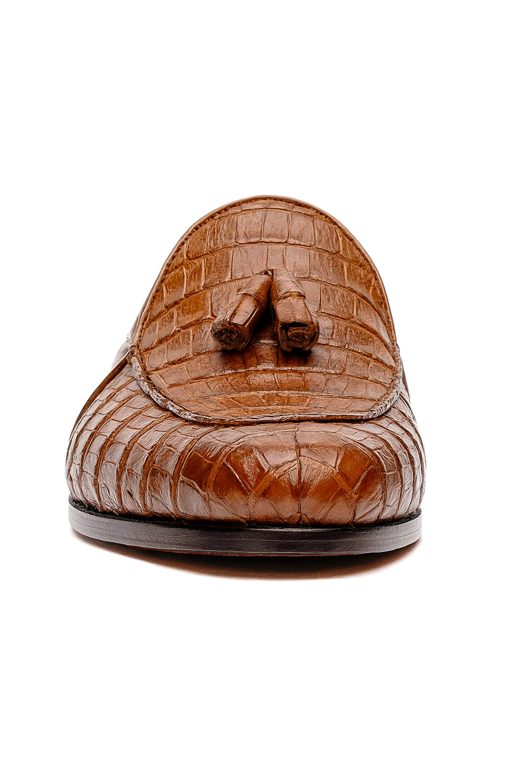 Marco Di Milano Caiman Crocodile Tassel Loafers