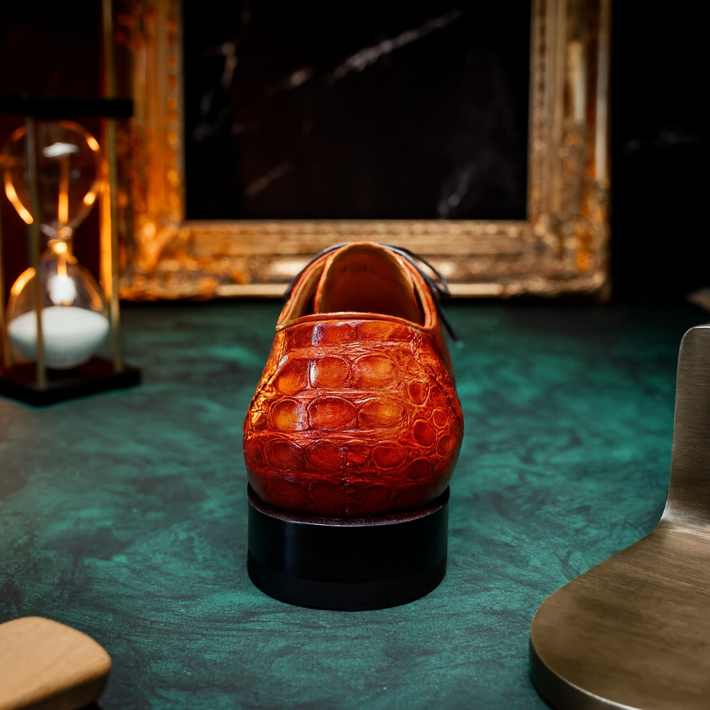 Marco Milano Cognac Caiman Derby Lacio Shoes