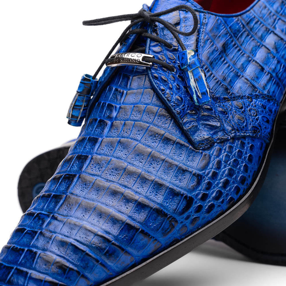 J Toe Western Blue Caiman Boots by Marco Milano