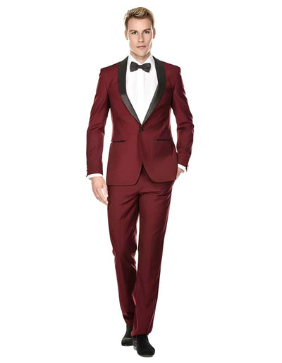 Maroon and Black Suit - Black and burgundy suits