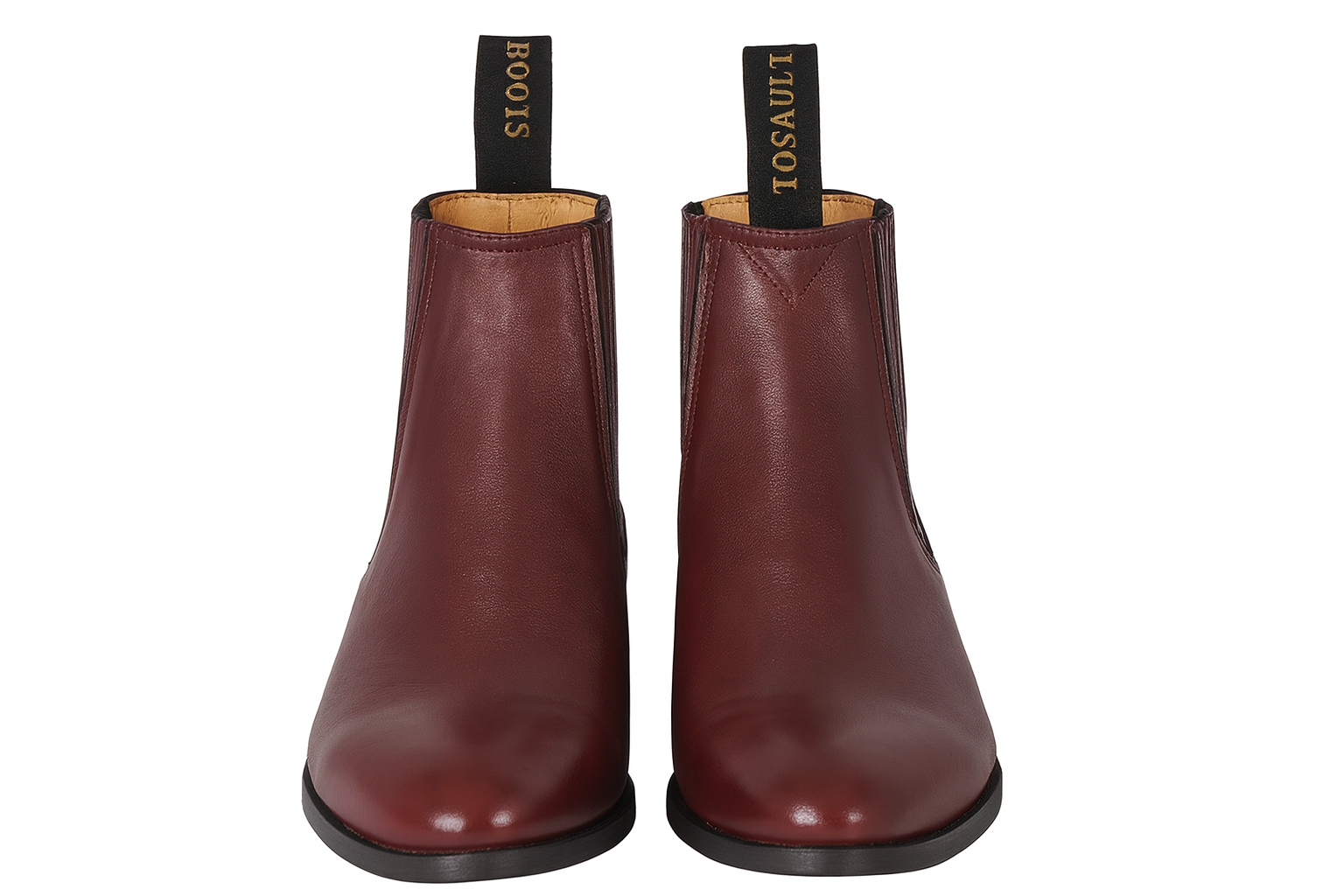 Maroon Color Leather Boot botines para hombre For Men - Short Cowboy - Western Ankle Boots