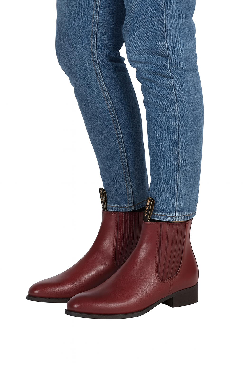 Maroon Color Leather Boot botines para hombre For Men - Short Cowboy - Western Ankle Boots