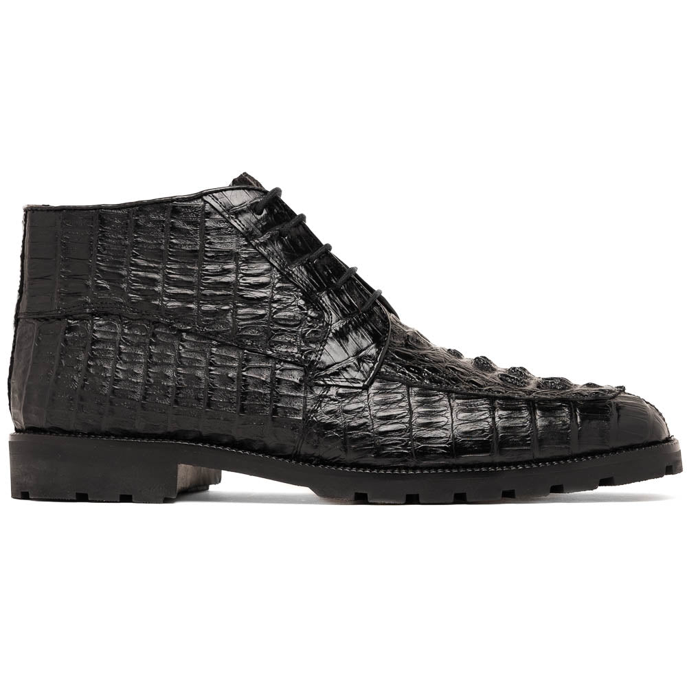 Marco Di Milano Martinelli Caiman Crocodile Chukka Boots Black