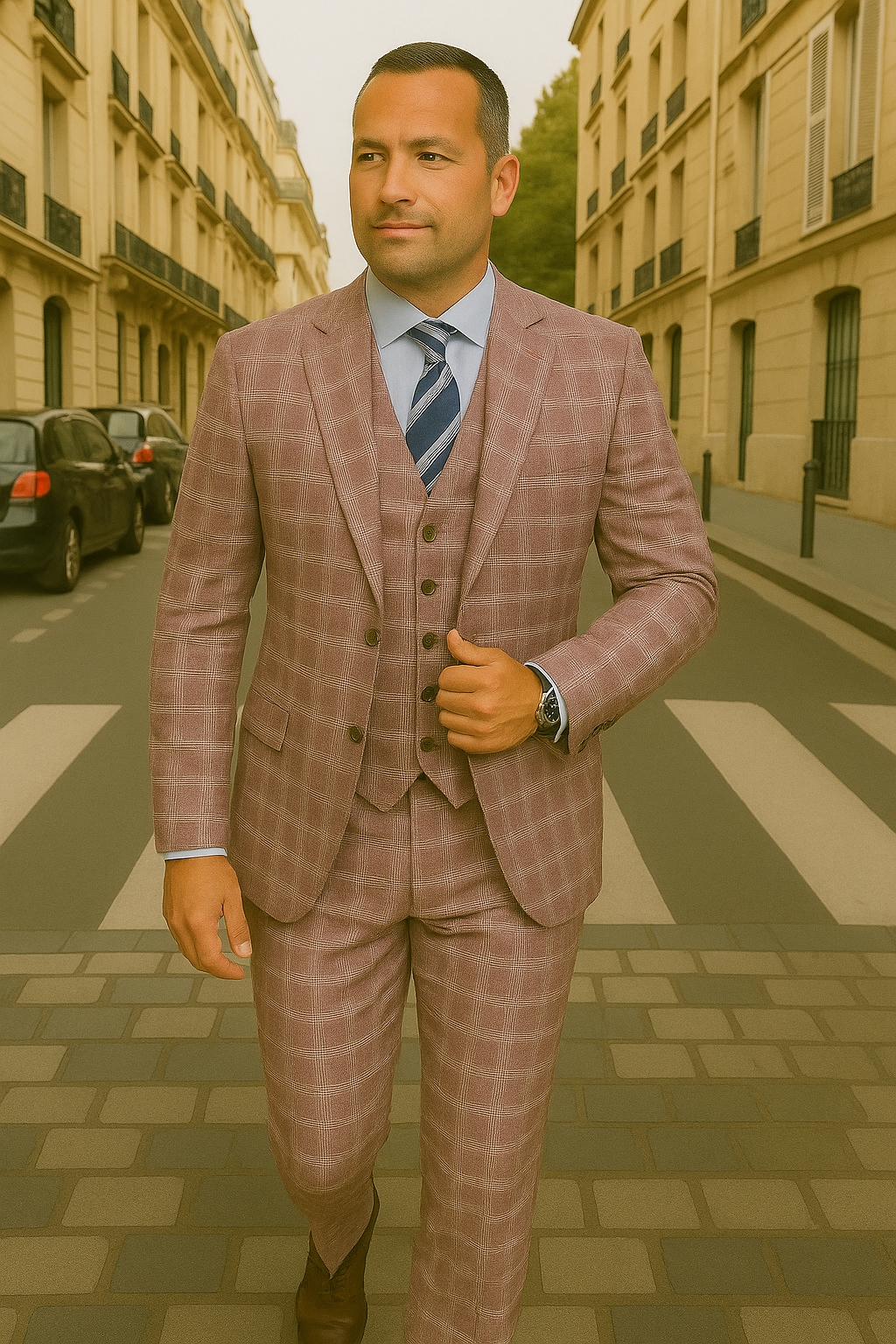 Italian 3-Piece Wool Suit Modern Fit by Statement