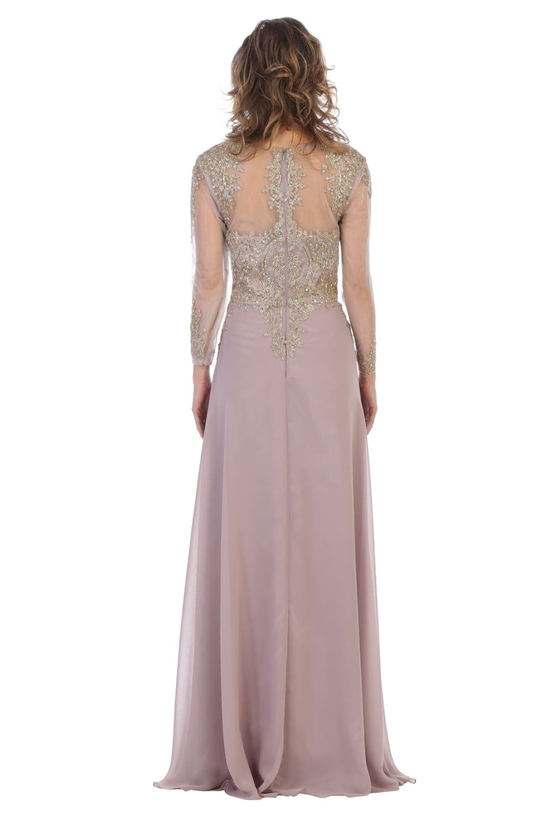 Plus Size Long Evening Gown Maxi Formal Dress for Women By May Queen MQ1549