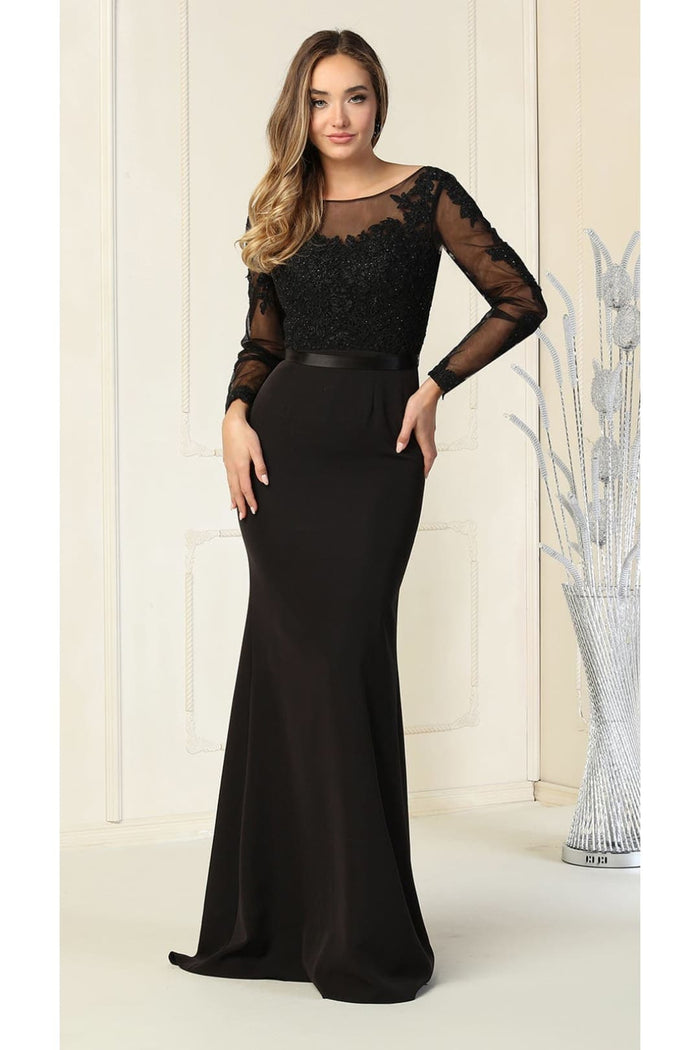 May Queen MQ1847 Long Sleeve Special Occasion Dress