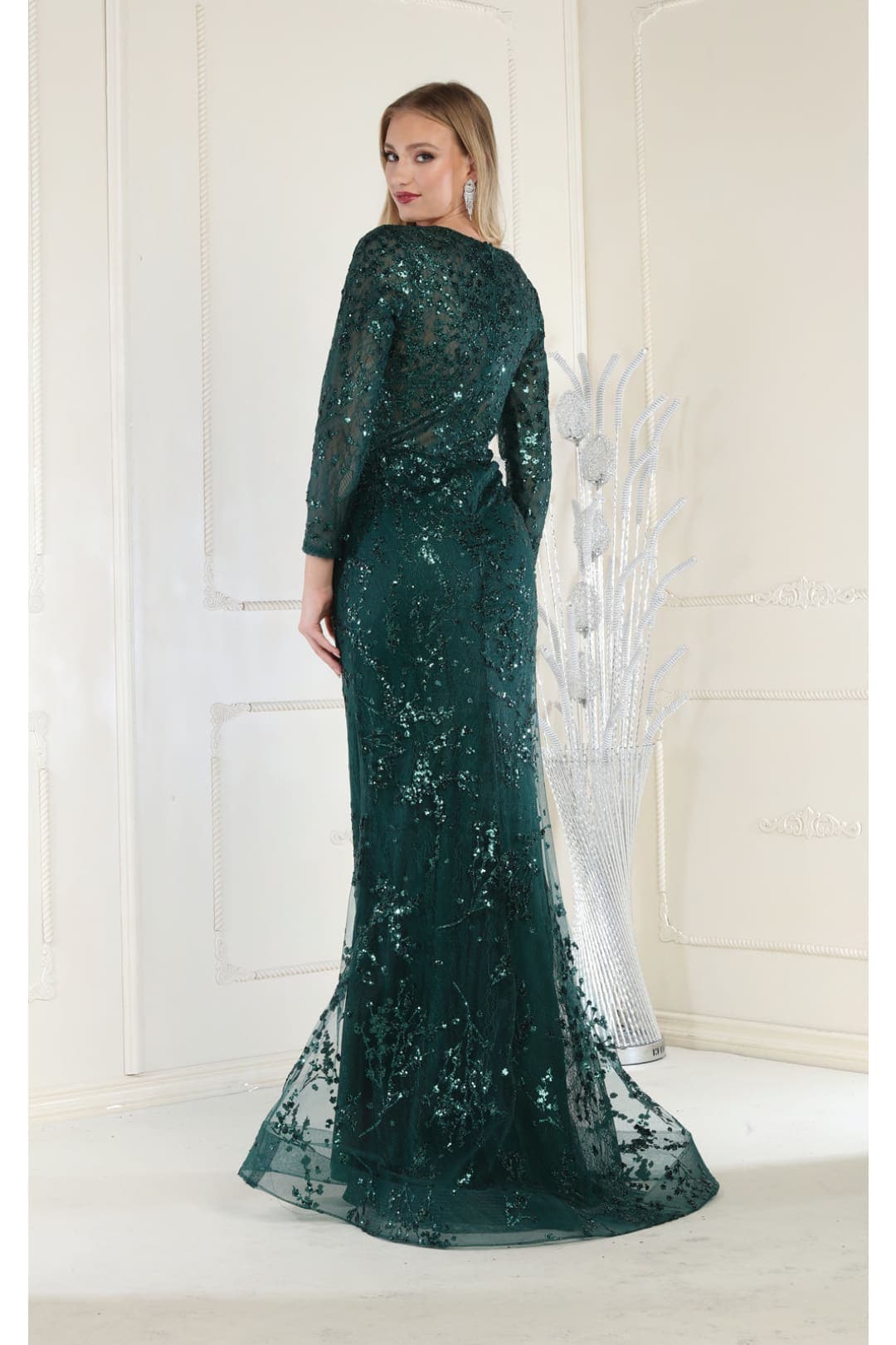 Plus Size Long Evening Gown Maxi Formal Dress for Women By May Queen MQ1850