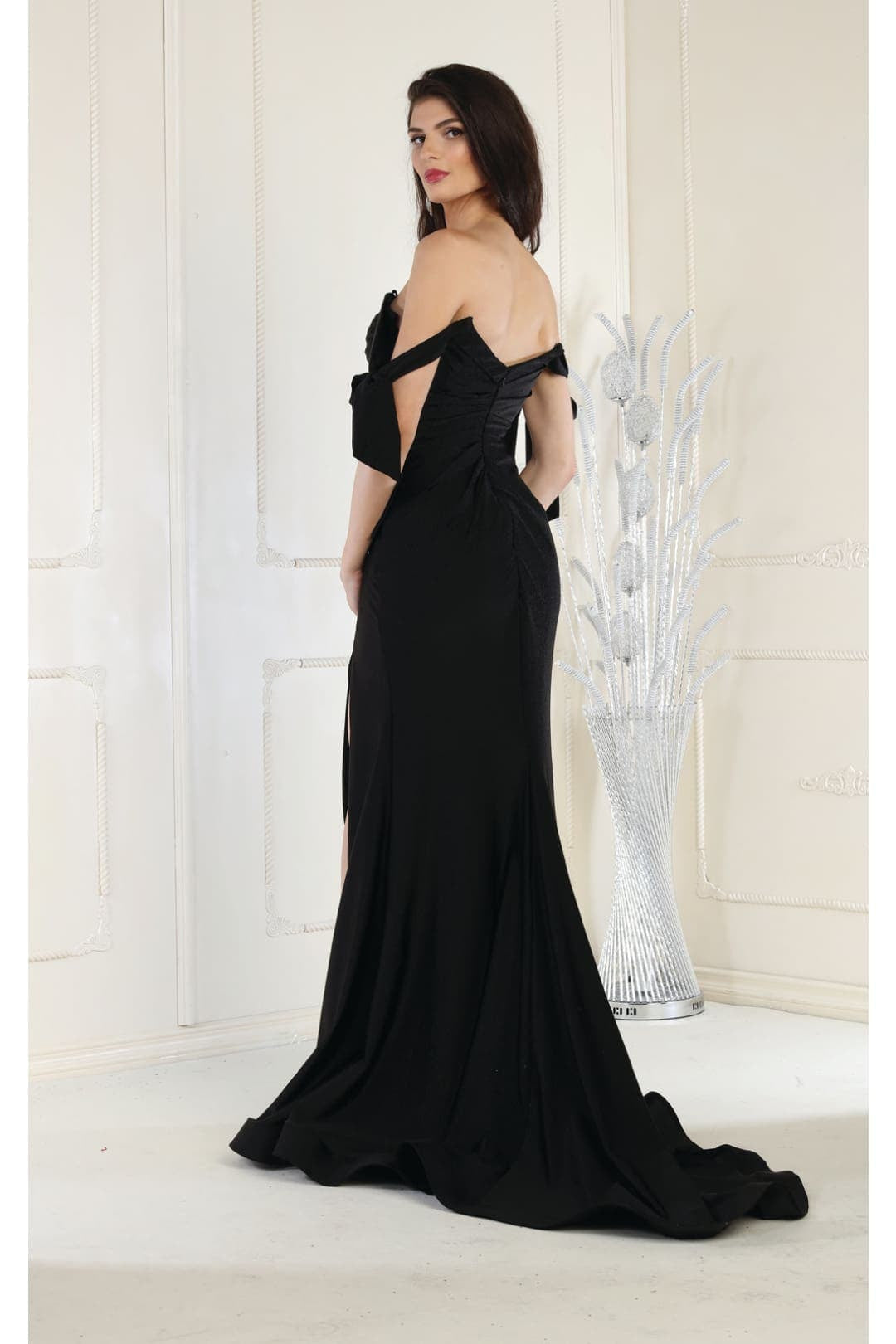 Prom Dress Stretchy Off The Shoulder Plus Size Gown for a Wedding Guest