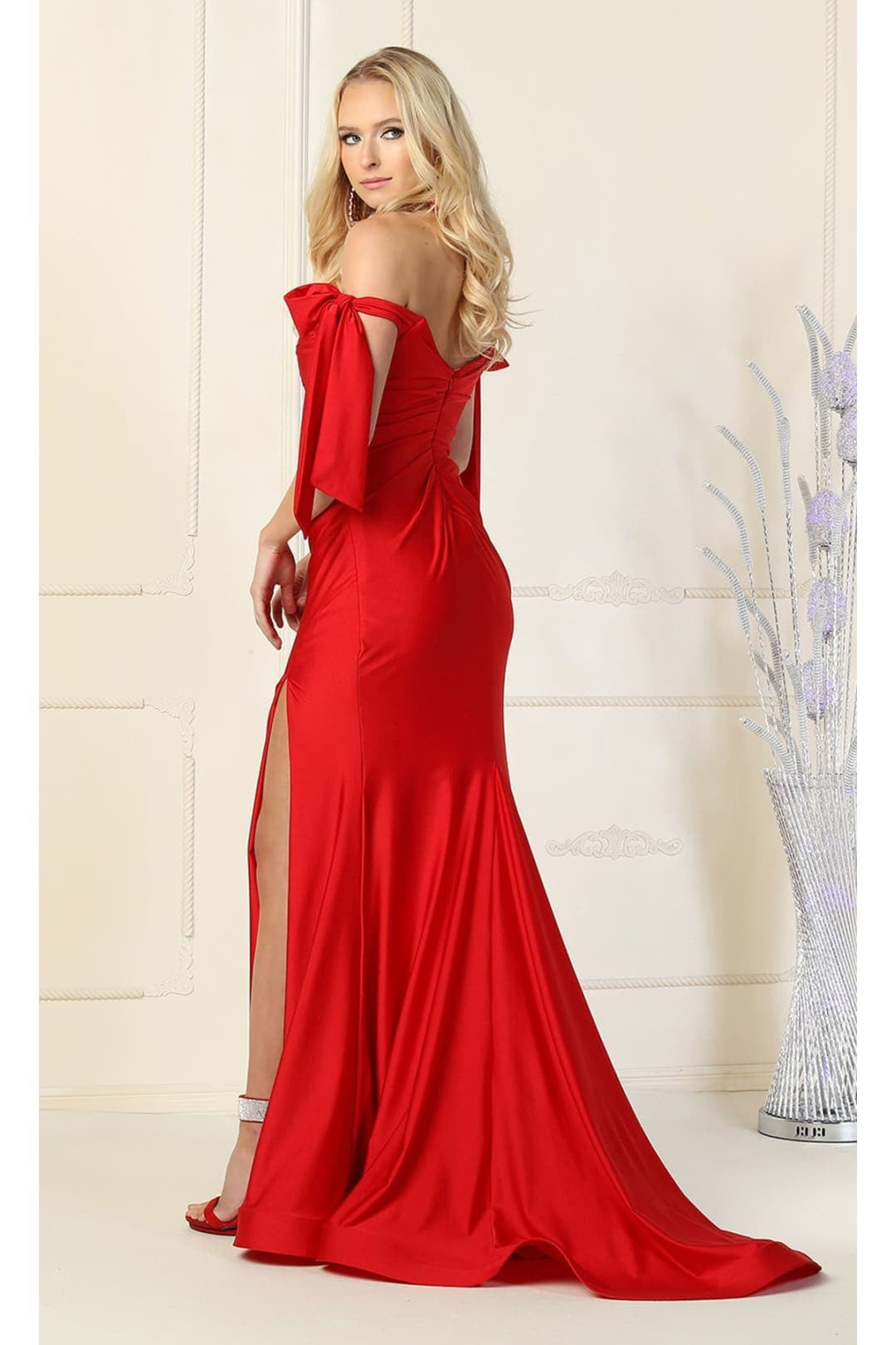 Prom Dress Stretchy Off The Shoulder Plus Size Gown for a Wedding Guest