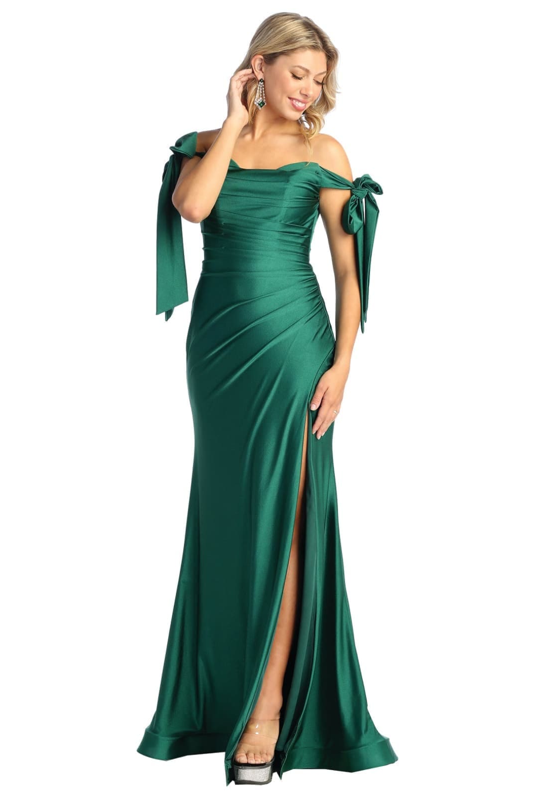 Prom Dress Stretchy Off The Shoulder Plus Size Gown for a Wedding Guest