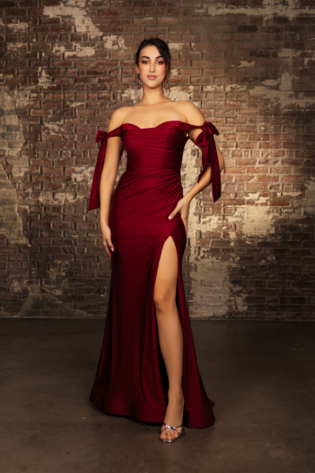 Prom Dress Stretchy Off The Shoulder Plus Size Gown for a Wedding Guest