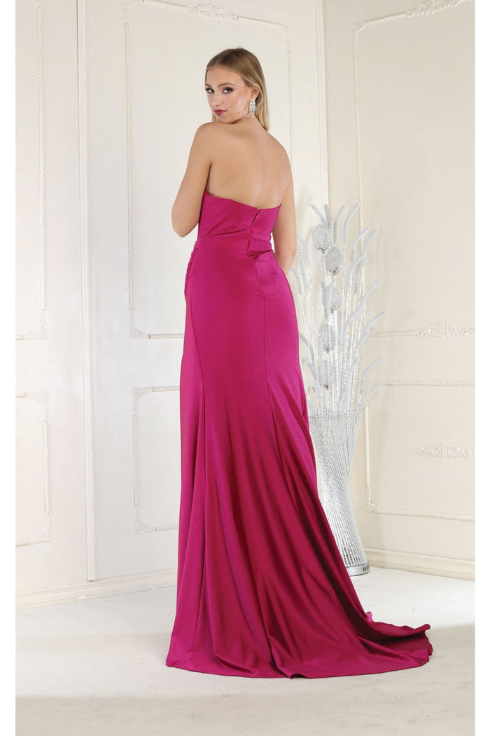 May Queen MQ1946 Strapless Ruched Prom Dress