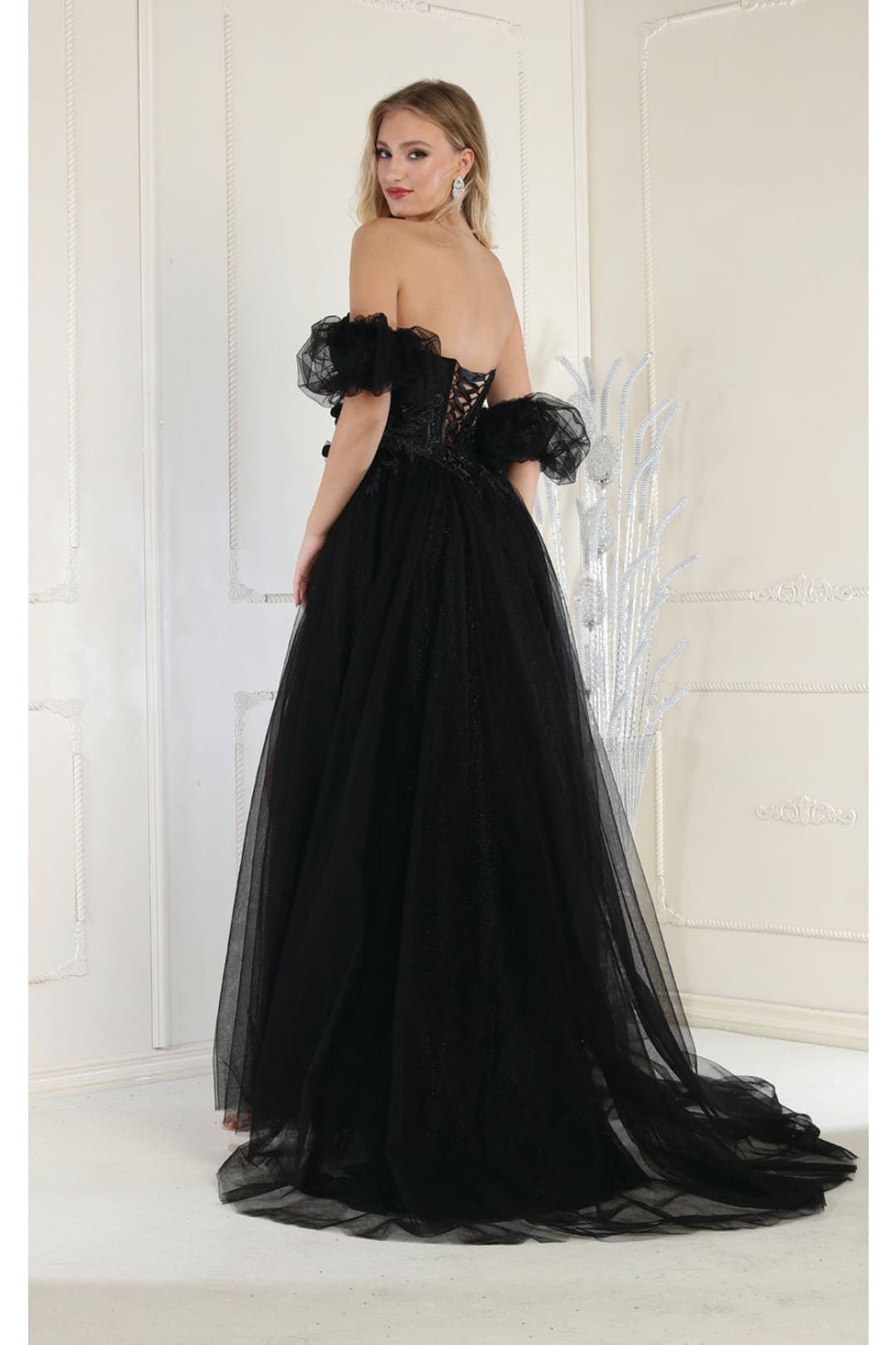 May Queen MQ1961 3D Floral Corset Special Occasion Gown