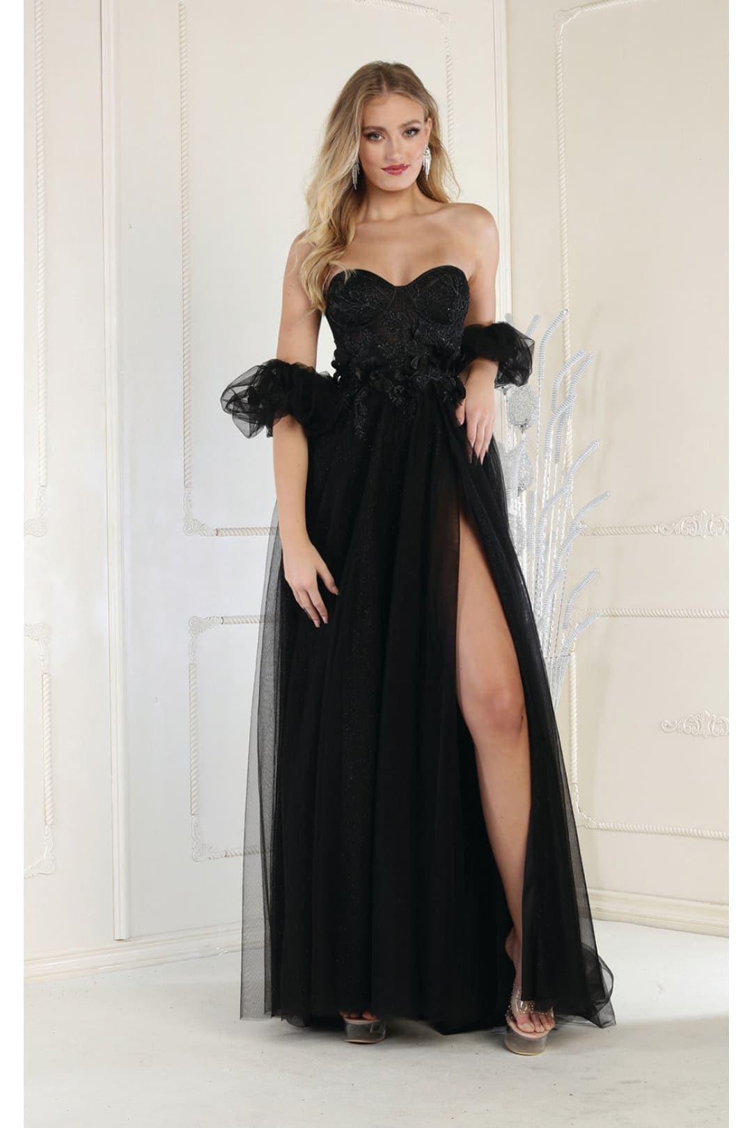 May Queen MQ1961 3D Floral Corset Special Occasion Gown