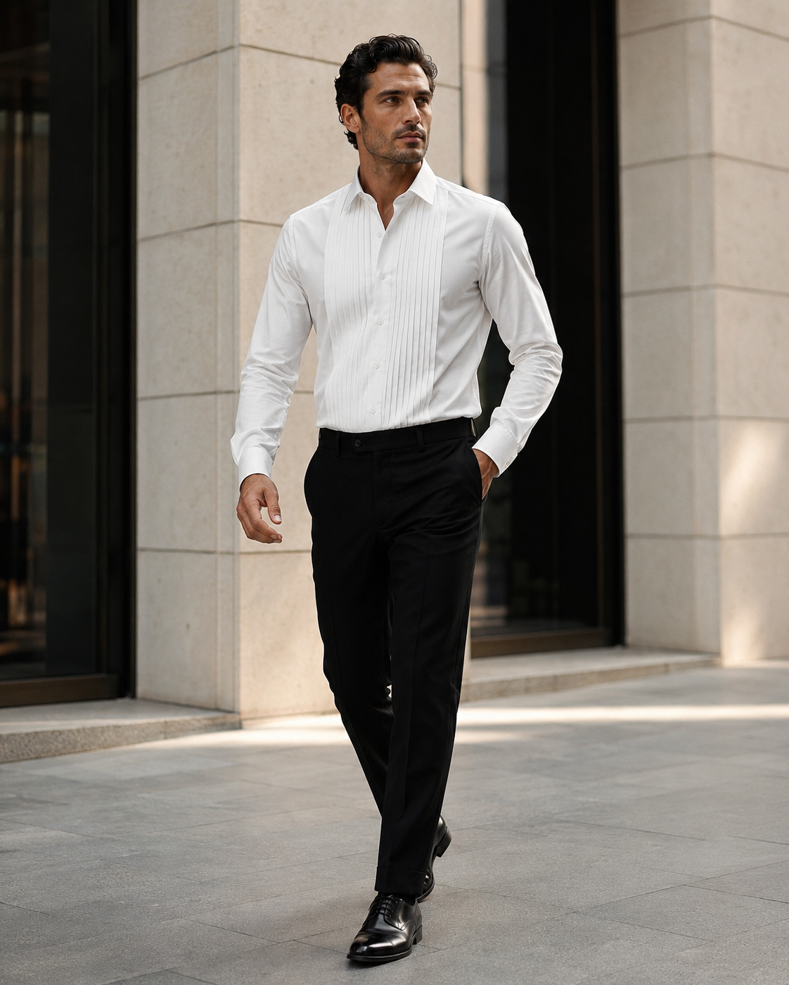 cream dress shirt Men’s Ivory Off White Pleated Tuxedo Burgundy Tulle Long Prom bf10part1 elegant tone that elevates Color:Optional (ivory/ivory)