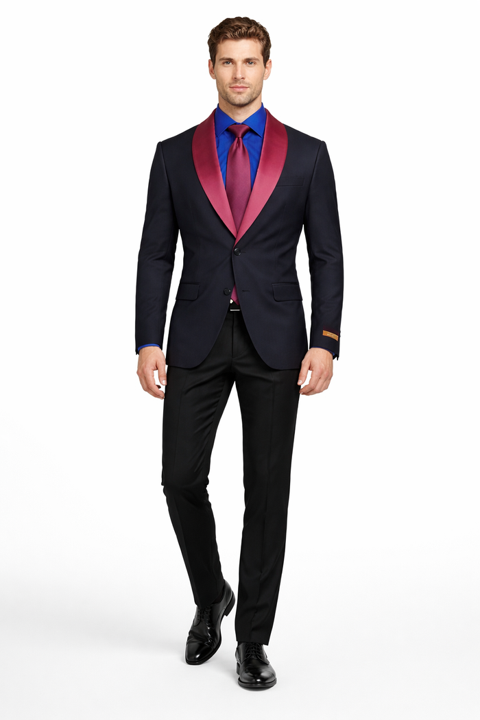Men's Elegant Shawl Lapel Wedding Tuxedo Blazer for Formal Events