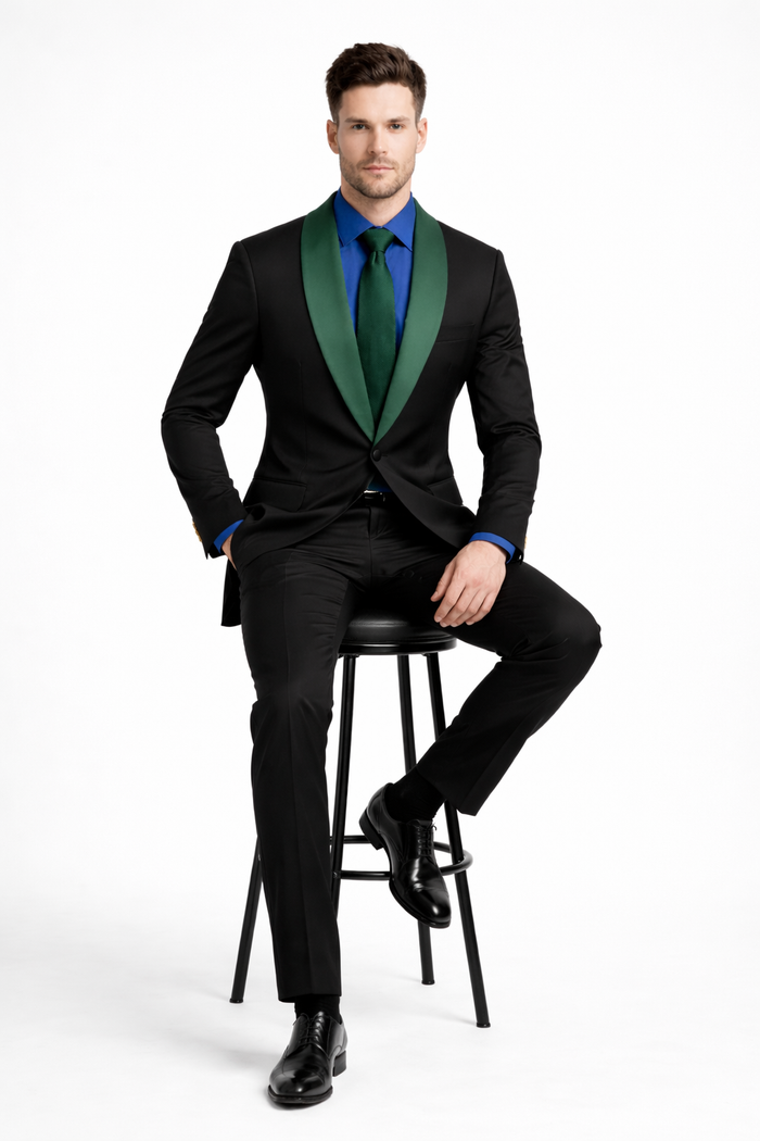 Men's Elegant Shawl Lapel Wedding Tuxedo Blazer for Formal Events
