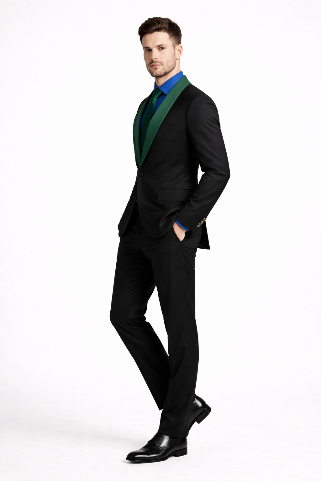 Men's Elegant Shawl Lapel Wedding Tuxedo Blazer for Formal Events