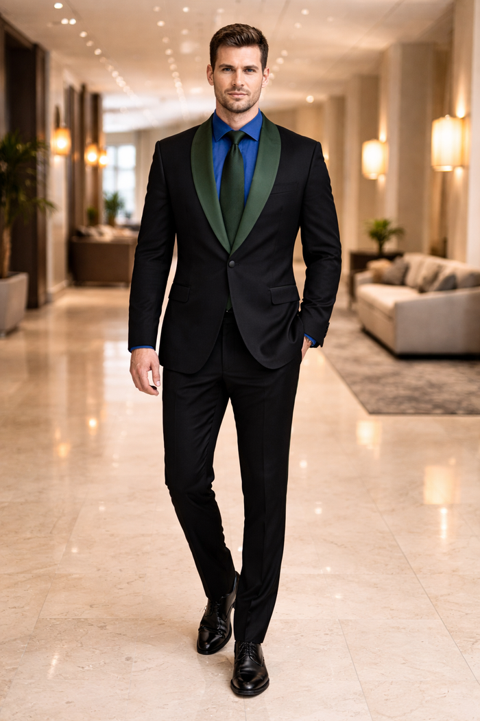 Men's Elegant Shawl Lapel Wedding Tuxedo Blazer for Formal Events