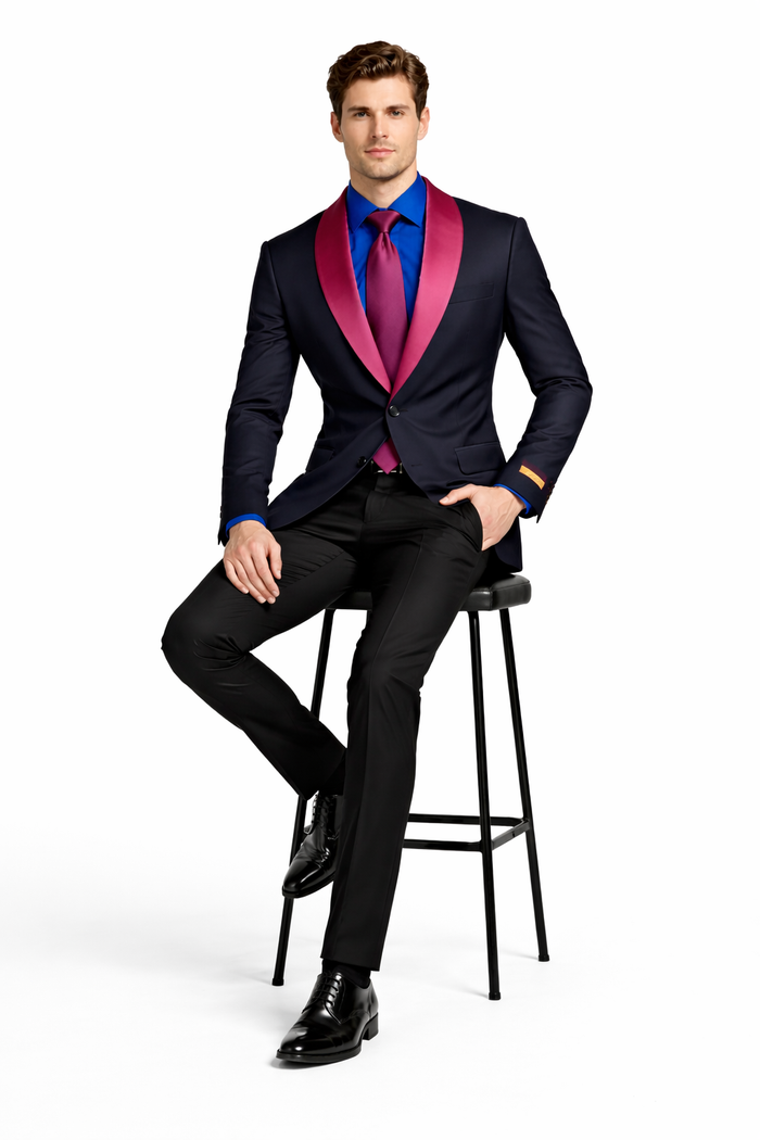 Men's Elegant Shawl Lapel Wedding Tuxedo Blazer for Formal Events