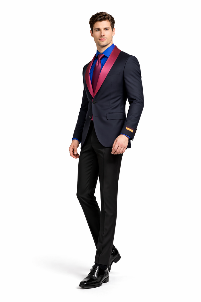Men's Elegant Shawl Lapel Wedding Tuxedo Blazer for Formal Events