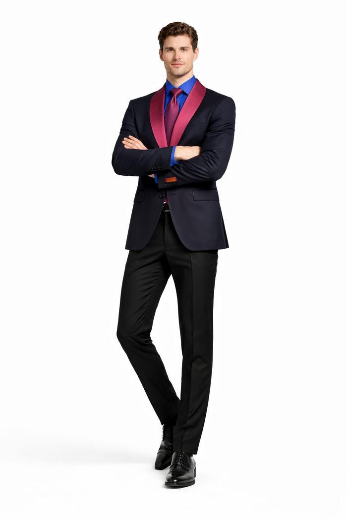 Men's Elegant Shawl Lapel Wedding Tuxedo Blazer for Formal Events