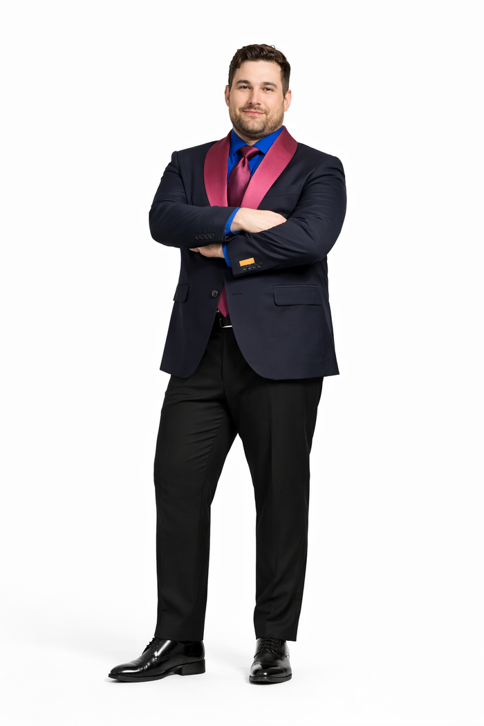 Men's Elegant Shawl Lapel Wedding Tuxedo Blazer for Formal Events