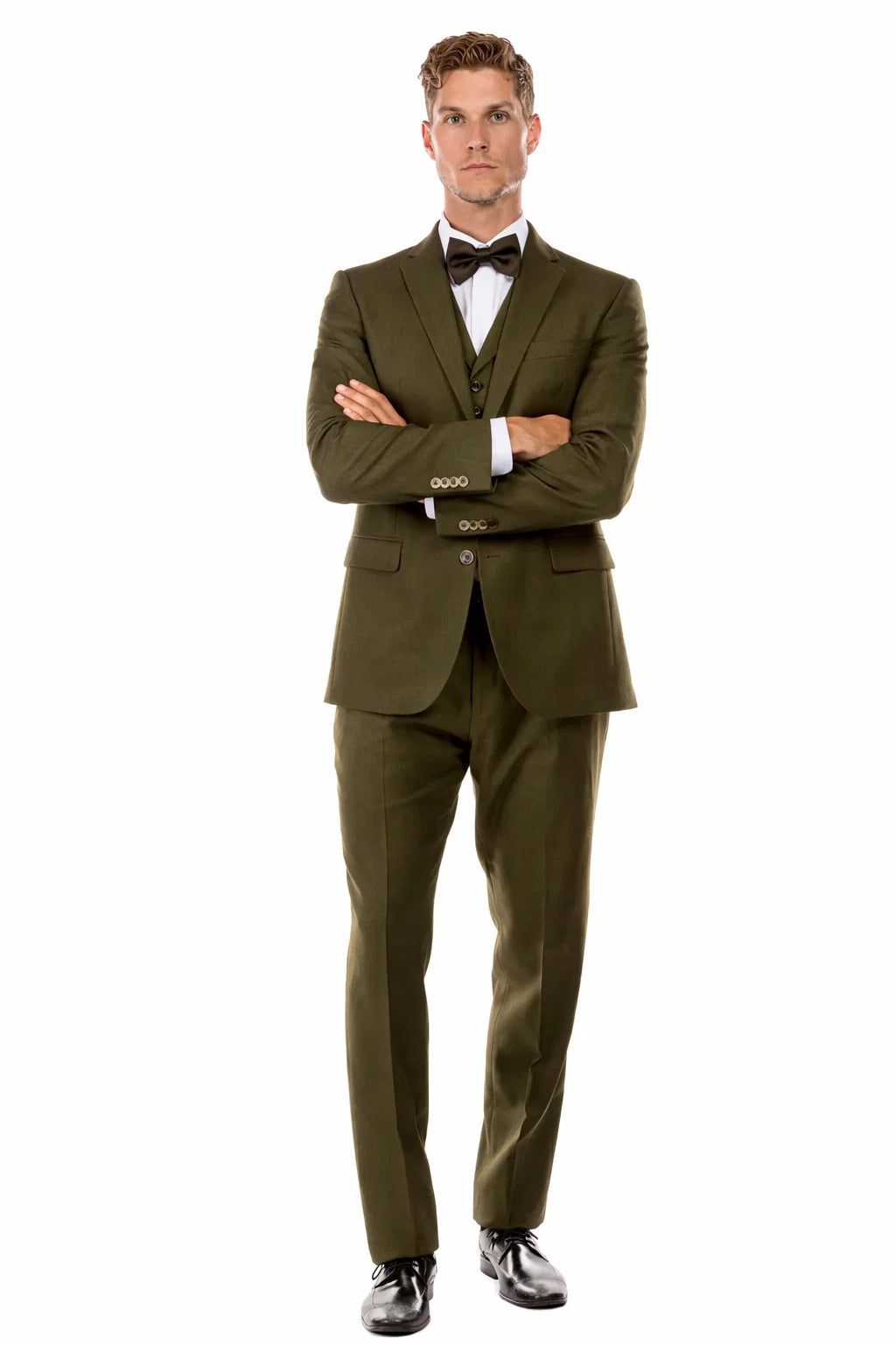 green dress with brown jacket Men’s Olive Vintage Tweed Wedding Suit – Two Button Vest Olive Green / 52 Regular Jacket+46 Waist Adjust 42to48)Height: 5'7