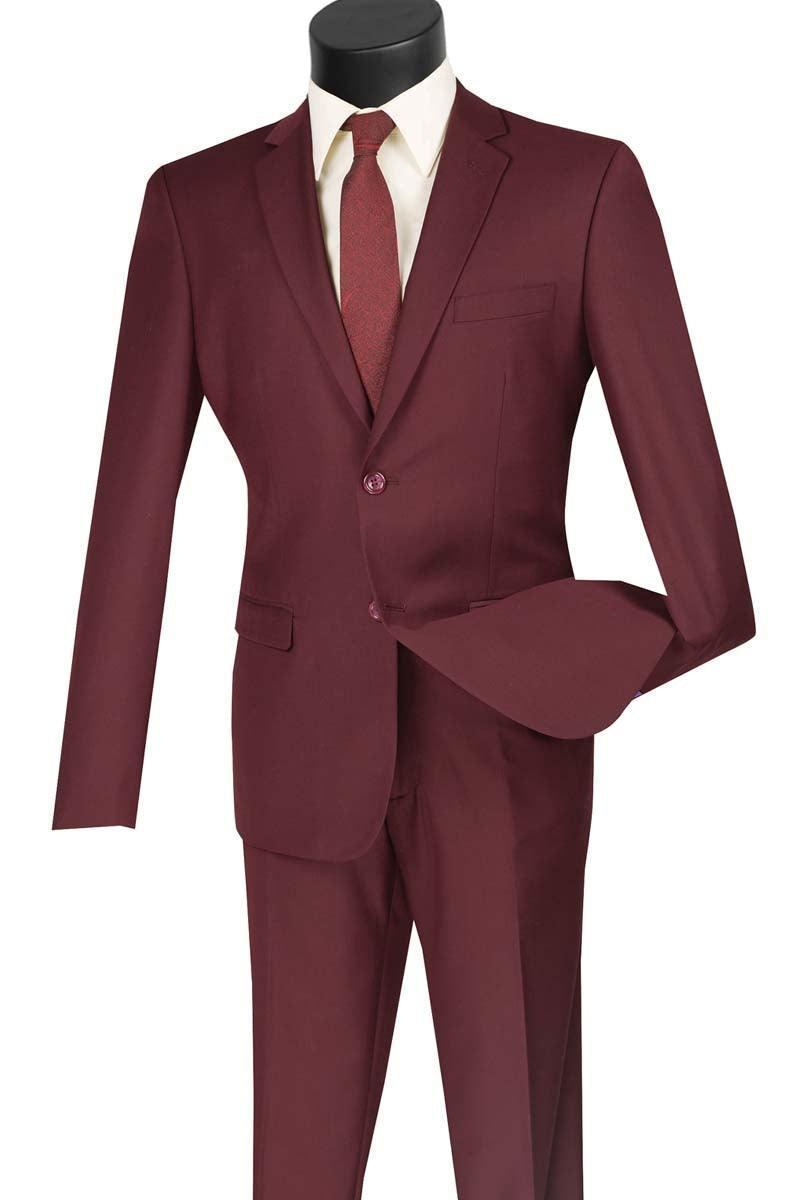 Men's Ultra Slim Fit 2 Piece Suit by Vinci