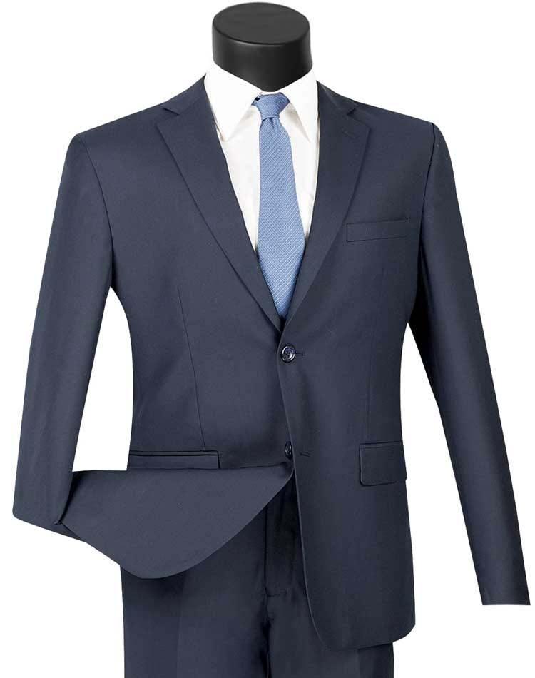Ultra Slim Navy Suit - 2 Piece by Vinci