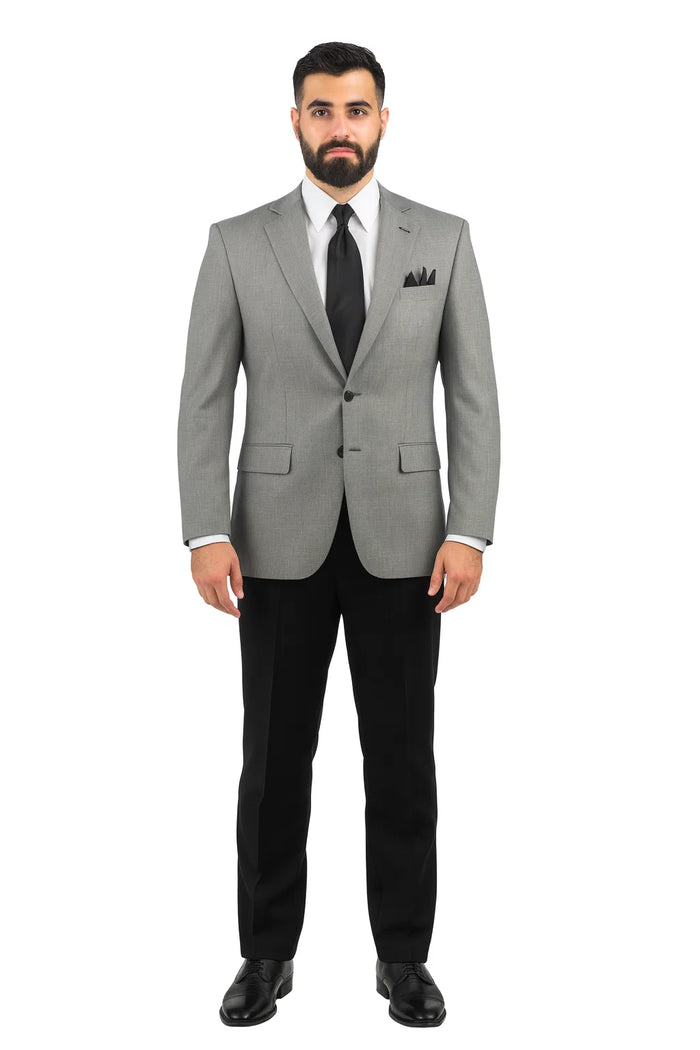 Men's 100% Luxurious Wool Sport Coat Black houndstooth checkered