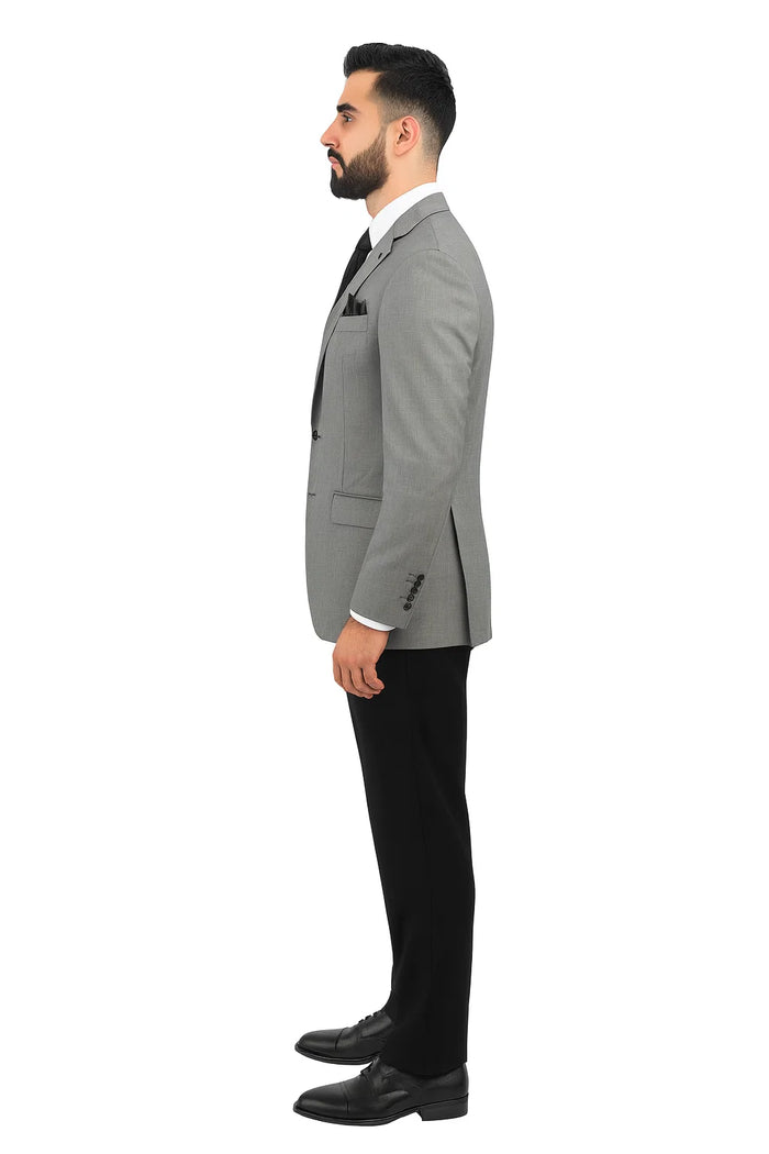 Men's 100% Luxurious Wool Sport Coat Black houndstooth checkered