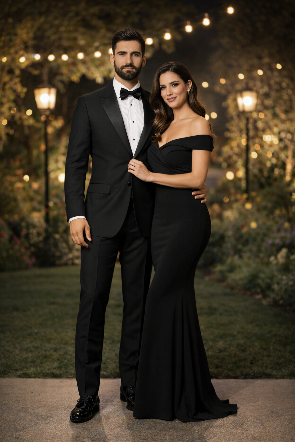 1920s 2-Button Black Gatsby Tuxedo