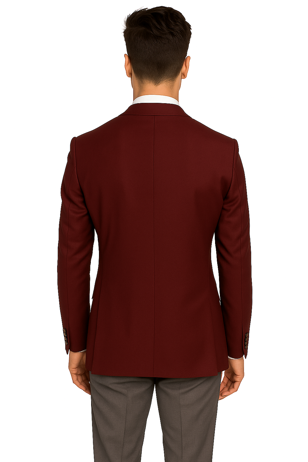 Men's 2 Button Burgundy ~ Maroon ~ Wine Color Blazer Sport Coat