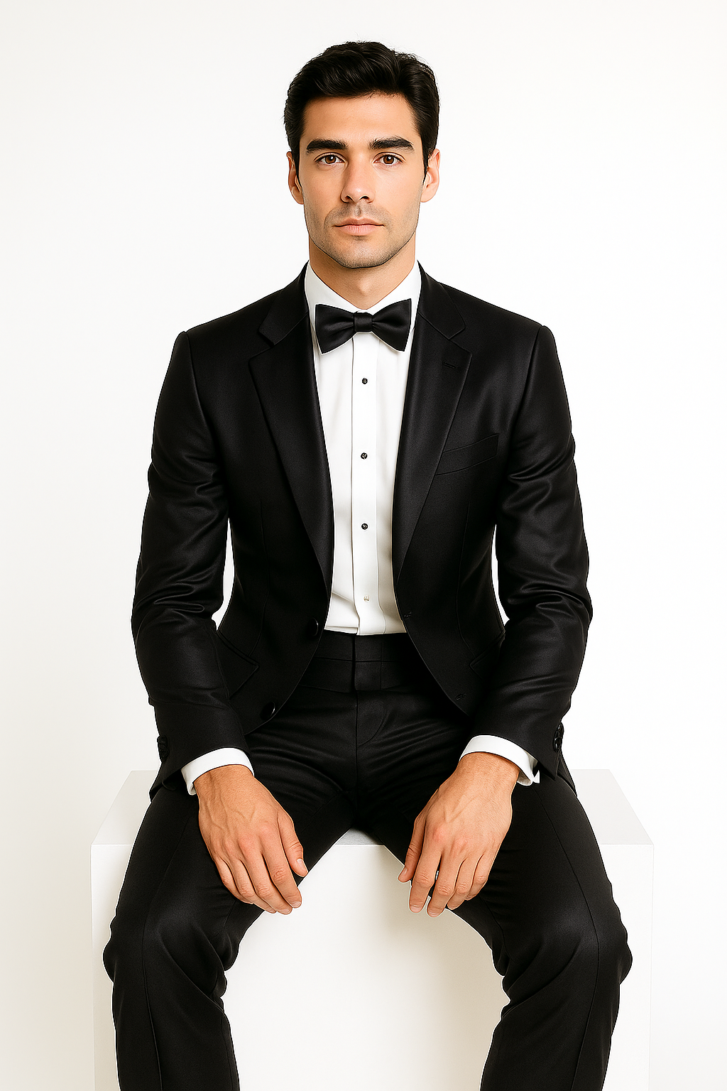 Men's 2 Buttons Suit Shiny ~ Sharkskin Flashy Charcoal Grey or Black or Dark Navy Blue Suit