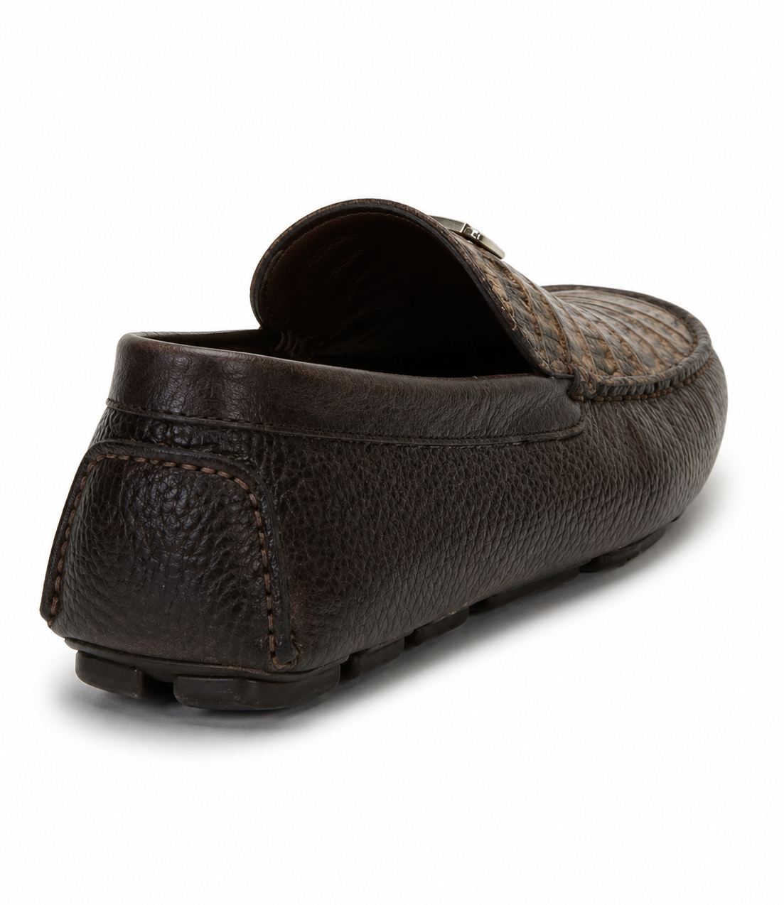 Mens Alligator Loafer Brown Dress Shoe Mens Sanded Brown Vestigium Genuine Caiman Belly Stylish Dress Loafer