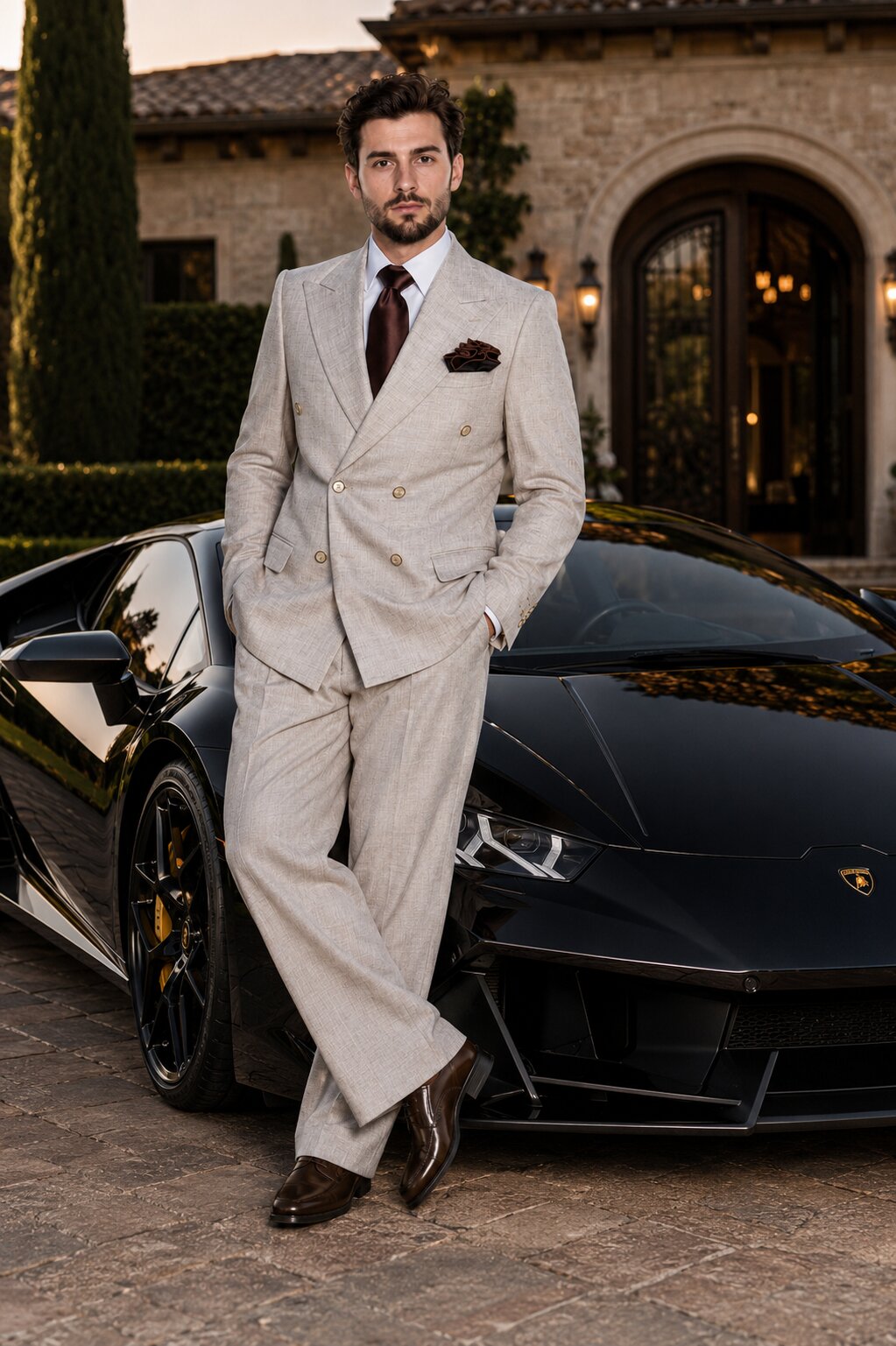 Baggy Pleated Wool Suits by Rossiman